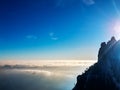 View of clouds from Ai-Petri mountain in Crimea