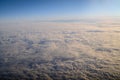 The view of the clouds from the airplane window4 Royalty Free Stock Photo