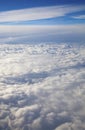 View of clouds from a airplane Royalty Free Stock Photo