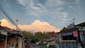 view of the clouds in the middle of the yogyakarta city Royalty Free Stock Photo