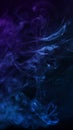 clouds of smoke of mixed blue and violet colors against black background Royalty Free Stock Photo