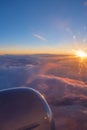 View of clouds at sunrise