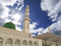 View of cloudy blue sky at Nabawi Mosque