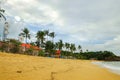 View of cloudy evening at tropical beach