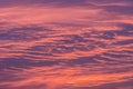 View on the cloudy sunset sky Royalty Free Stock Photo