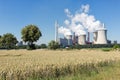 Coal-fired power plant near lignite mine Garzweiler in Germany Royalty Free Stock Photo