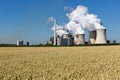 Coal-fired power plant near lignite mine Garzweiler in Germany Royalty Free Stock Photo