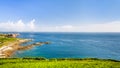 view of coas of English Channel from Saint-Guirec Royalty Free Stock Photo