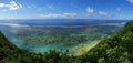 View of the coast with beach and coral at bukit in bali Royalty Free Stock Photo