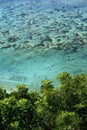 View of the coast with beach and coral at bukit in bali Royalty Free Stock Photo