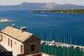 View of the coast , capital of the island of Corfu, Greece