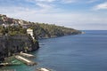 View of the coast of the Gulf of Naples of Sorrento, Italy Royalty Free Stock Photo