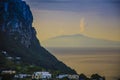 View from the coast of the island of Capri from the Vesuvius Vol