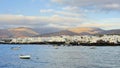 White hiuses of Arrieta town, Lanzarote Island, Canary Islands,