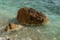 View of the coast in Piso Livadi, Paros Island, Greece