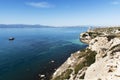 Coast of Sant Elia in Cagliari, Sardinia, Italy