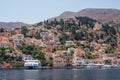 View of the coast of Symi island in summer day, Greece, Europe