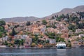 View of the coast of Symi island in summer day, Greece, Europe