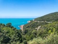 view of the coast of the tuscany region sea