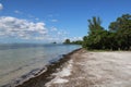 A view of the coastal beach at St. Petersburg inlet Royalty Free Stock Photo