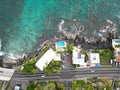 Big Island Kailua-Kona Hawaii Tropical Coast Overhead Aerial Royalty Free Stock Photo
