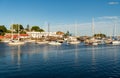 View of the Coastal town of Belfast in Maine