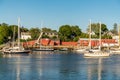 View of the Coastal town of Belfast in Maine