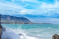view of the coastline at Cefalu Royalty Free Stock Photo
