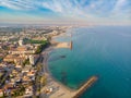 View of the coastline Costa Dourada, Catalonia, Spain Royalty Free Stock Photo