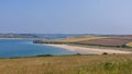 View of the coastline from Hawkers Cove to Rock in Cornwall Royalty Free Stock Photo