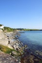 View of the coastline at Portscatho, Cornwall, UK Royalty Free Stock Photo