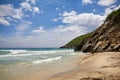 View of coastline on sunny day