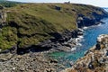 View of the coastline from Tintagel castle - Cornwall Royalty Free Stock Photo