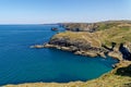 View of the coastline from Tintagel castle - Cornwall Royalty Free Stock Photo