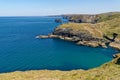 View of the coastline from Tintagel castle - Cornwall Royalty Free Stock Photo