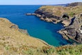 View of the coastline from Tintagel castle - Cornwall Royalty Free Stock Photo