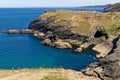 View of the coastline from Tintagel castle - Cornwall Royalty Free Stock Photo