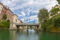 View of the Cobblers' Bridge, Ljubljana, Slovenia Royalty Free Stock Photo