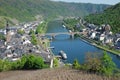 View of Cochem & Mosel river from Cochem castle Germany