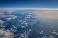 View from a cockpit of a commercial airliner airplane Royalty Free Stock Photo