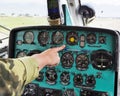 View from the cockpit of a helicopter