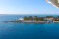 A view of Cococay island at Caribbean sea