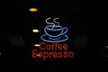 Coffee espresso neon sign