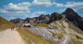 View of col du Tourmalet in the french Pyrenees mountains Royalty Free Stock Photo