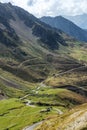 View of Col du Tourmalet in pyrenees mountains Royalty Free Stock Photo