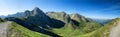 View of Col du Tourmalet in pyrenees mountains Royalty Free Stock Photo