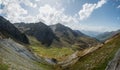 View of Col du Tourmalet in pyrenees mountains Royalty Free Stock Photo