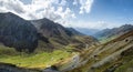 View of Col du Tourmalet in pyrenees mountains Royalty Free Stock Photo