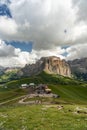 View of Col Rodella mountain in the Val di Fassa