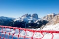 View of Col Rodella Sasso Piatto and Sassolungo, Canazei, Italy